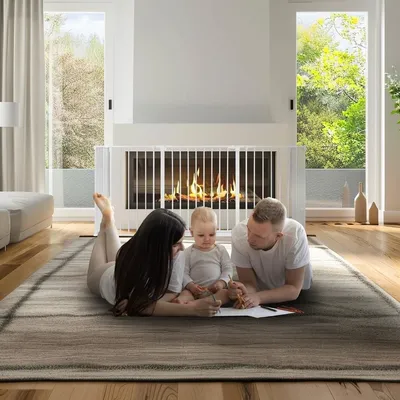 Safetots Pare-feu Multi-panneaux 38 x 138 cm 70 cm Hauteur Blanc