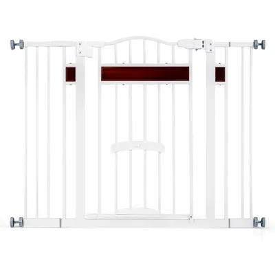 GIANTEX Barrière de Sécurité Chien Extensible 74-104x76 cm sans Perçage
