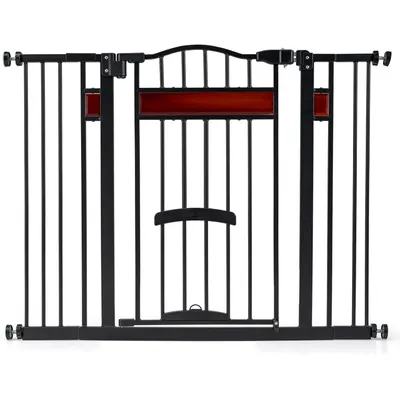 GIANTEX Barrière de Sécurité Chien Extensible 74-104x76 cm sans Perçage