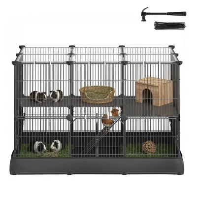 SONGMICS Parcs de jeu Tapis Imperméable Double Porte