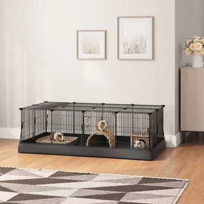 SONGMICS Parcs de jeu, Tapis Imperméable, Double Porte