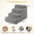 GIANTEX Hundetreppe, 4 Stufen, Rutschfest, Aus Weichem Fleece, Waschbar GIANTEX Hundetreppe, 4 Stufen, Rutschfest, Aus Weichem Fleece, Waschbar
