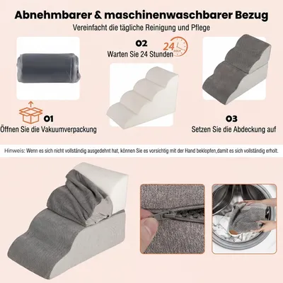 Giantex 2-in-1 Haustiertreppe Mit Rutschschutz Und Abnehmbarem Bezug Giantex 2-in-1 Haustiertreppe Mit Rutschschutz Und Abnehmbarem Bezug