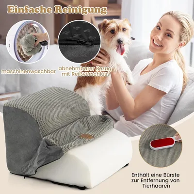 Giantex Zweistufige Haustiertreppe Mit Rutschschutz Und Abnehmbarem Bezug Giantex Zweistufige Haustiertreppe Mit Rutschschutz Und Abnehmbarem Bezug