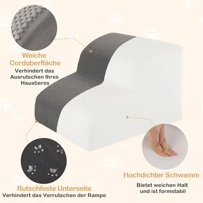 Giantex Zweistufige Haustiertreppe Mit Rutschschutz Und Abnehmbarem Bezug Giantex Zweistufige Haustiertreppe Mit Rutschschutz Und Abnehmbarem Bezug