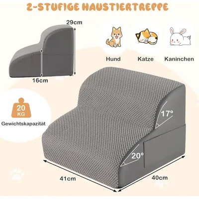 Giantex Zweistufige Haustiertreppe Mit Rutschschutz Und Abnehmbarem Bezug Giantex Zweistufige Haustiertreppe Mit Rutschschutz Und Abnehmbarem Bezug
