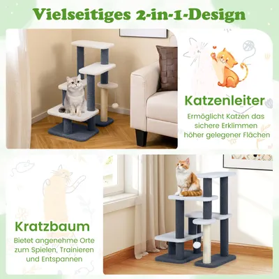 GIANTEX 151 cm XXL-Kratzbaum mit 7 Sisal-Kratzstämmen GIANTEX 151 cm XXL-Kratzbaum mit 7 Sisal-Kratzstämmen