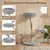 GIANTEX Arbre Chat Bois 50x50 cm, Sisal, Perchoir, Corde, Plateforme