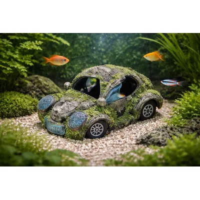 Décoration aquarium voiture scarabée cachette effet mousse Décoration aquarium voiture scarabée cachette effet mousse