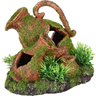 Décoration aquarium amphore cachette poissons décor naturel