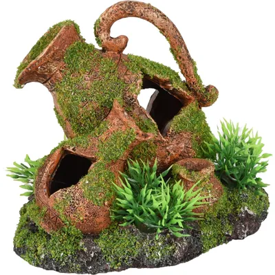 Décoration aquarium amphore cachette poissons décor naturel