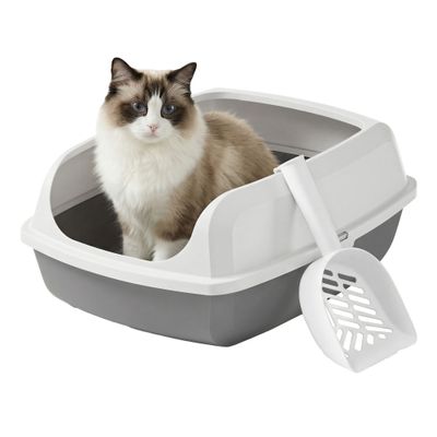 Feandrea Bac à Litière pour Chat Parois Hautes XL avec Pelle