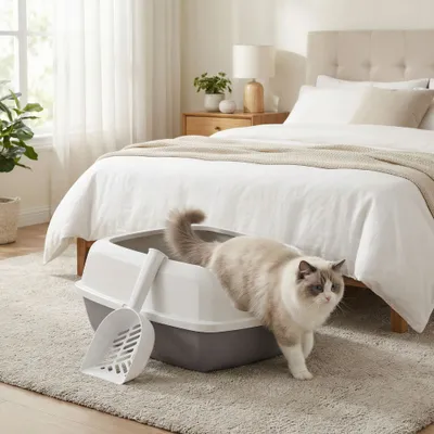 Feandrea Bac à Litière pour Chat Parois Hautes XL avec Pelle Feandrea Bac à Litière pour Chat Parois Hautes XL avec Pelle