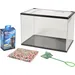 Kit Aquarium rectangulaire 16L avec filtre, gravier et épuisette