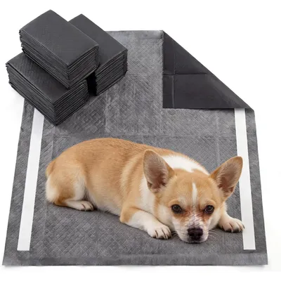 GIANTEX 150 pcs Alese Jetable Chien 60 x 60cm au Charbon 6 Couches Étanches
