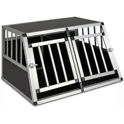 GIANTEX Cage pour Chien avec Porte Verrouillable en Aluminium Anti-Morsure