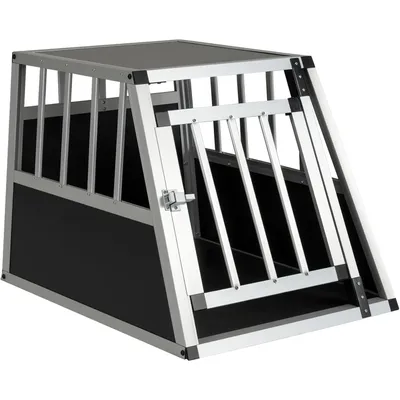 GIANTEX Cage pour Chien avec Porte Verrouillable en Aluminium Anti-Morsure GIANTEX Cage pour Chien avec Porte Verrouillable en Aluminium Anti-Morsure
