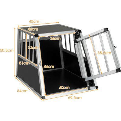 GIANTEX Cage pour Chien avec Porte Verrouillable en Aluminium Anti-Morsure