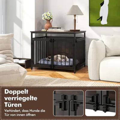 Giantex Hundekäfig Möbel Mit Ablagefläche, Drei Türen Für Haustiere Giantex Hundekäfig Möbel Mit Ablagefläche, Drei Türen Für Haustiere