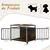 GIANTEX Cage Chien 80x60x64 cm, Métal, 3 Portes, Verrou, Patins Réglables