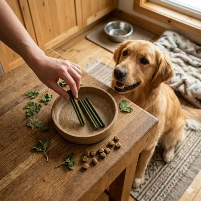 Friandises Veggie Bâton avec pomme Vert
