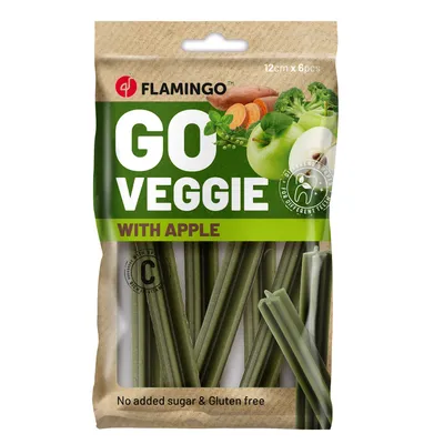 Friandises Veggie Bâton avec pomme Vert