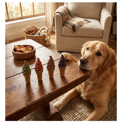 Friandises en lot pour chien veggie cornet a glace