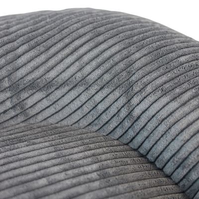 Mon Ami Luki - Coussin ovale antidérapant velours côtelé couleur gris