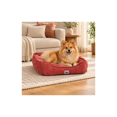 Mon Ami Luki - Panier rectangulaire antiderapant velours cotele