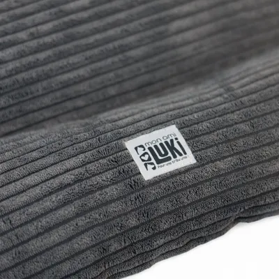 Mon Ami Luki - Coussin ovale antidérapant velours côtelé couleur gris Mon Ami Luki - Coussin ovale antidérapant velours côtelé couleur gris
