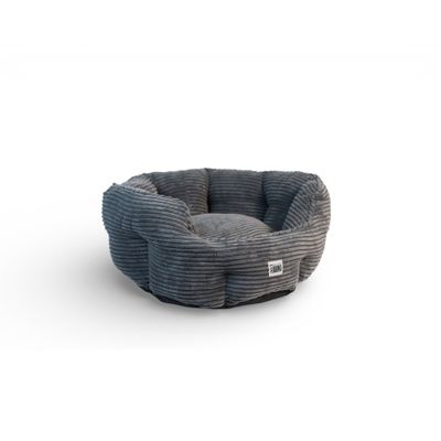 Mon Ami Luki - Panier rond antiderapant velours cotele couleur gris