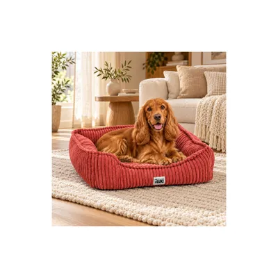Mon Ami Luki - Panier rectangulaire antiderapant velours cotele