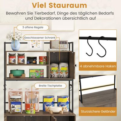 Giantex Multifunktionaler Katzenschrank Mit Katzenklo Und Kratzbereich