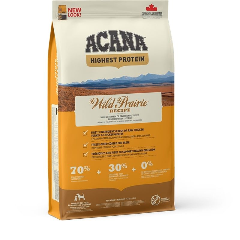 ACANA Highest Protein Wild Prairie pour chien 11,4 kg