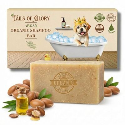 Tails of Glory Shampoing Solide à l’Huile d’Argan BIO, Chiens et Chiots