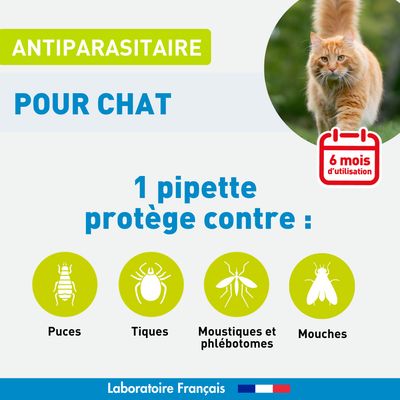 Vétoform Pipettes Antiparasitaires Chat Adulte - Pack Eco