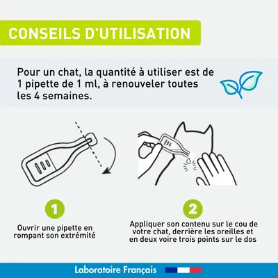 Vétoform Pipettes Antiparasitaires Chat Adulte - 3 mois de protection