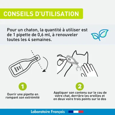 Vétoform Pipettes Antiparasitaires Chaton - 3 mois de protection