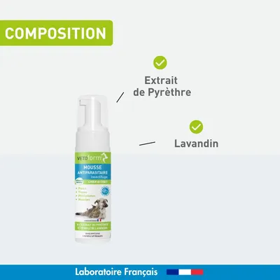 Vétoform Mousse Antiparasitaire Chien & Chat - 150ml