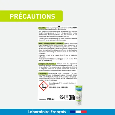 Vétoform Shampooing Antiparasitaire Chien & Chat - 200ml