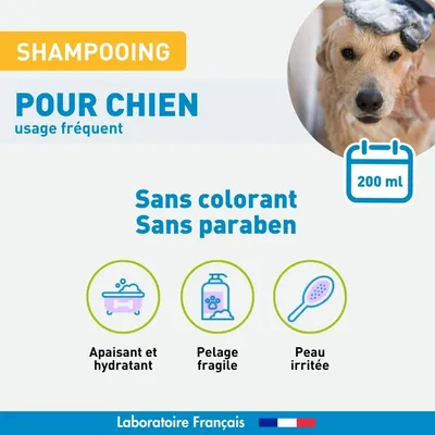 Vétoform Shampooing doux Chien - Usage Fréquent - 200ml