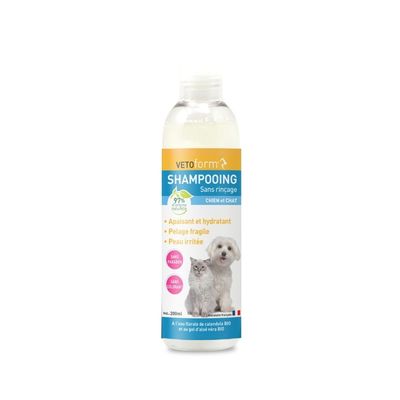 Vétoform Shampooing sans rinçage Chien et Chat - 200ml