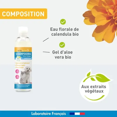 Vétoform Shampooing sans rinçage Chien et Chat - 200ml