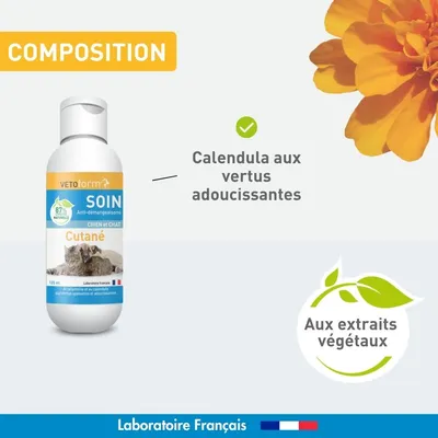 Vétoform Lait Anti-Démangeaison Chien et Chat - Apaisant - 125ml