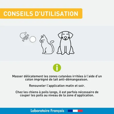 Vétoform Lait Anti-Démangeaison Chien et Chat - Apaisant - 125ml