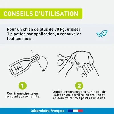 Vétoform Pipettes Antiparasitaires Grand Chien (+ de 30 kg) x3