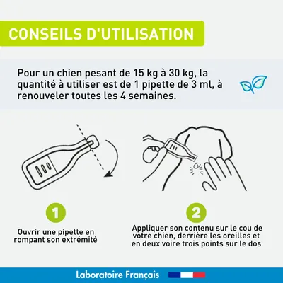 Vétoform Pipettes Antiparasitaires Chien Moyen - 3 mois