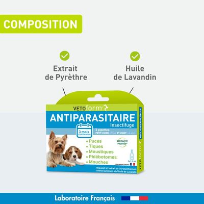 Vétoform Pipettes Antiparasitaires Petit Chien & Chiot