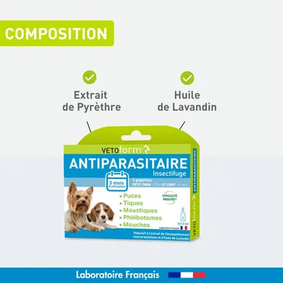 Vétoform Pipettes Antiparasitaires Petit Chien & Chiot