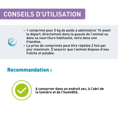 Vétoform Mal des Transports Chien & Chat - x30 comprimés Vétoform Mal des Transports Chien & Chat - x30 comprimés